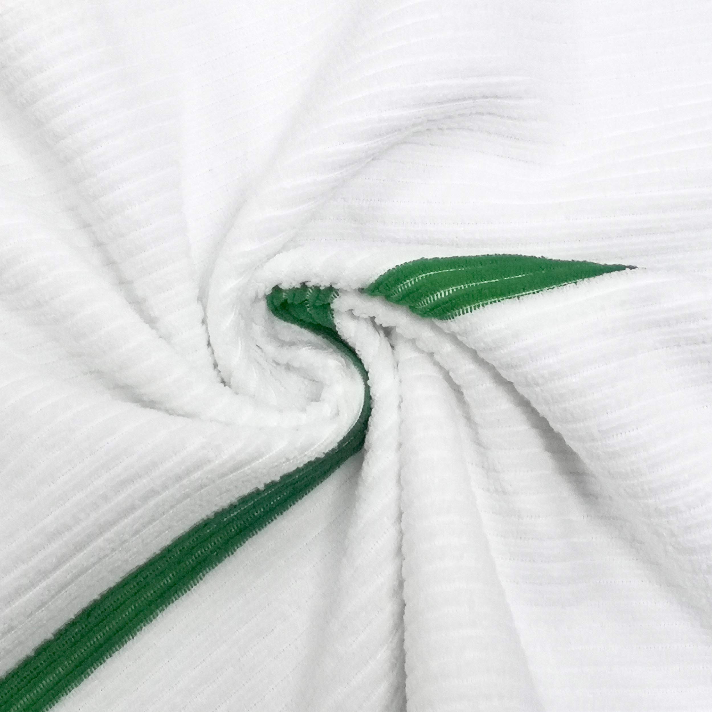 POLYTE Microfiber All-Purpose Ribbed Terry Bar Mop Towel for Home, Kitchen, Restaurant Cleaning (14x17, White w/Green Stripe) 12 Pack - Image 7