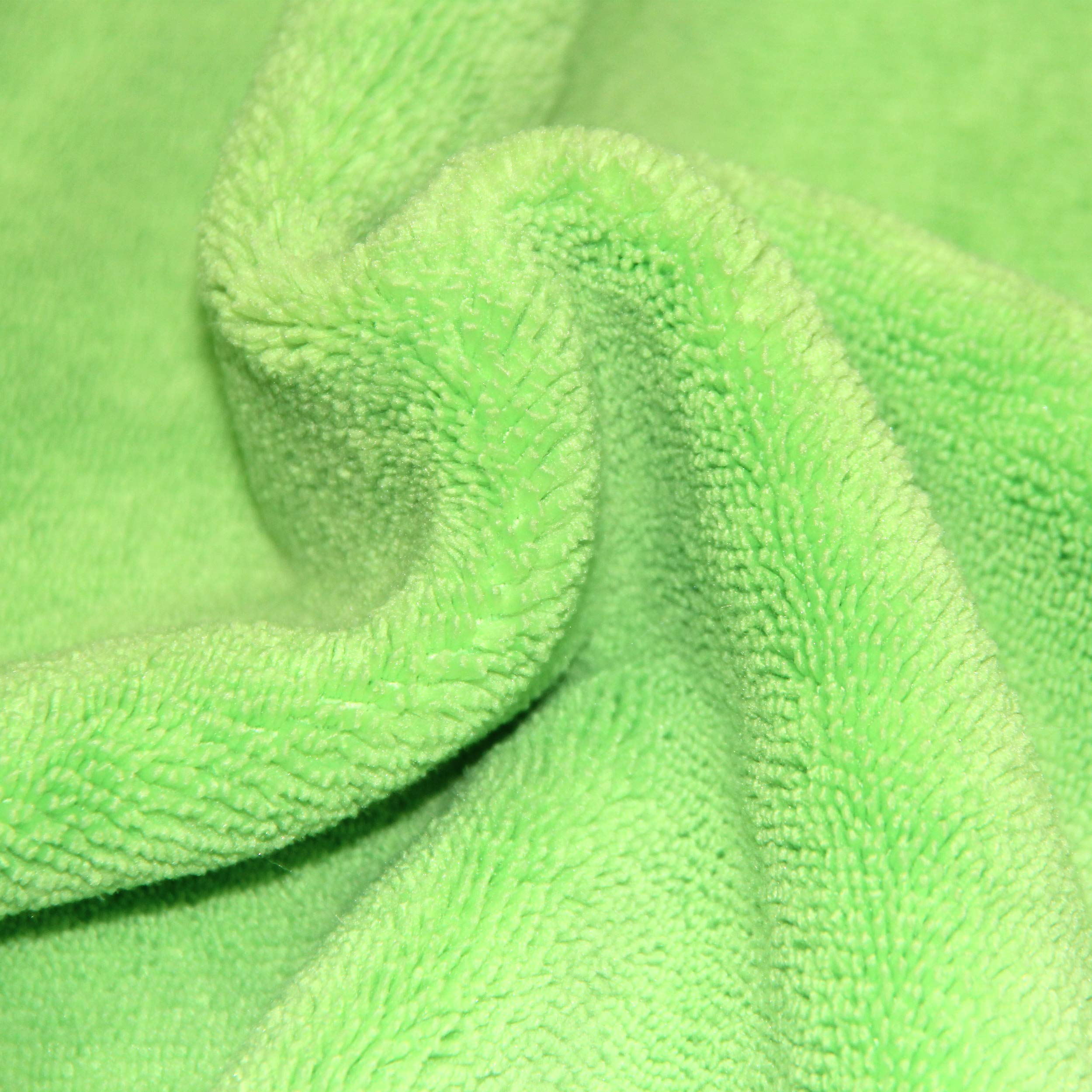 POLYTE Microfiber Cleaning Towel (16x24 in, 18 Pack, Blue,Green,Yellow) - Image 4