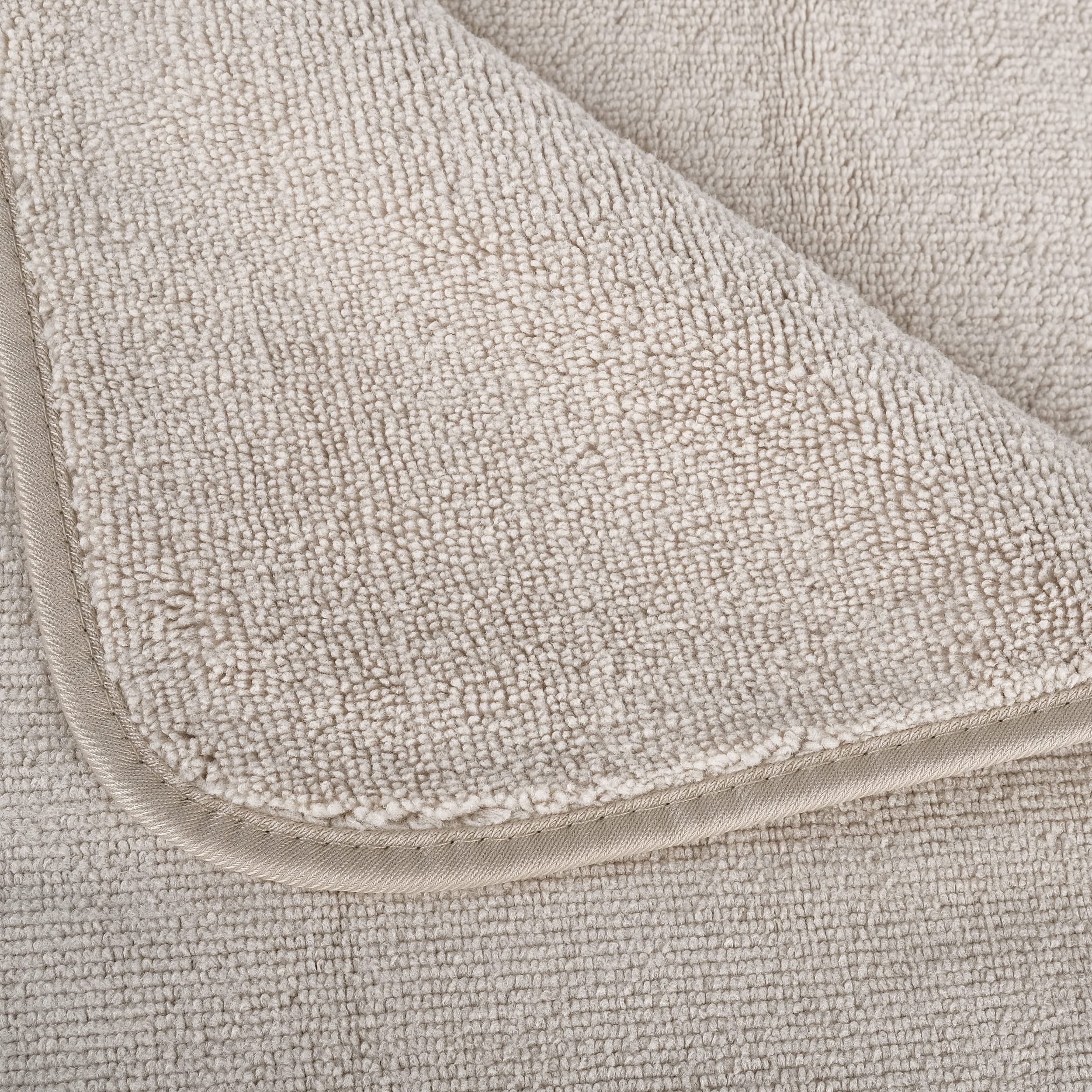 POLYTE Oversize, 60 x 30 in., Quick Dry Lint Free Microfiber Bath Towel Set, 6 Piece (Beige) - Image 4