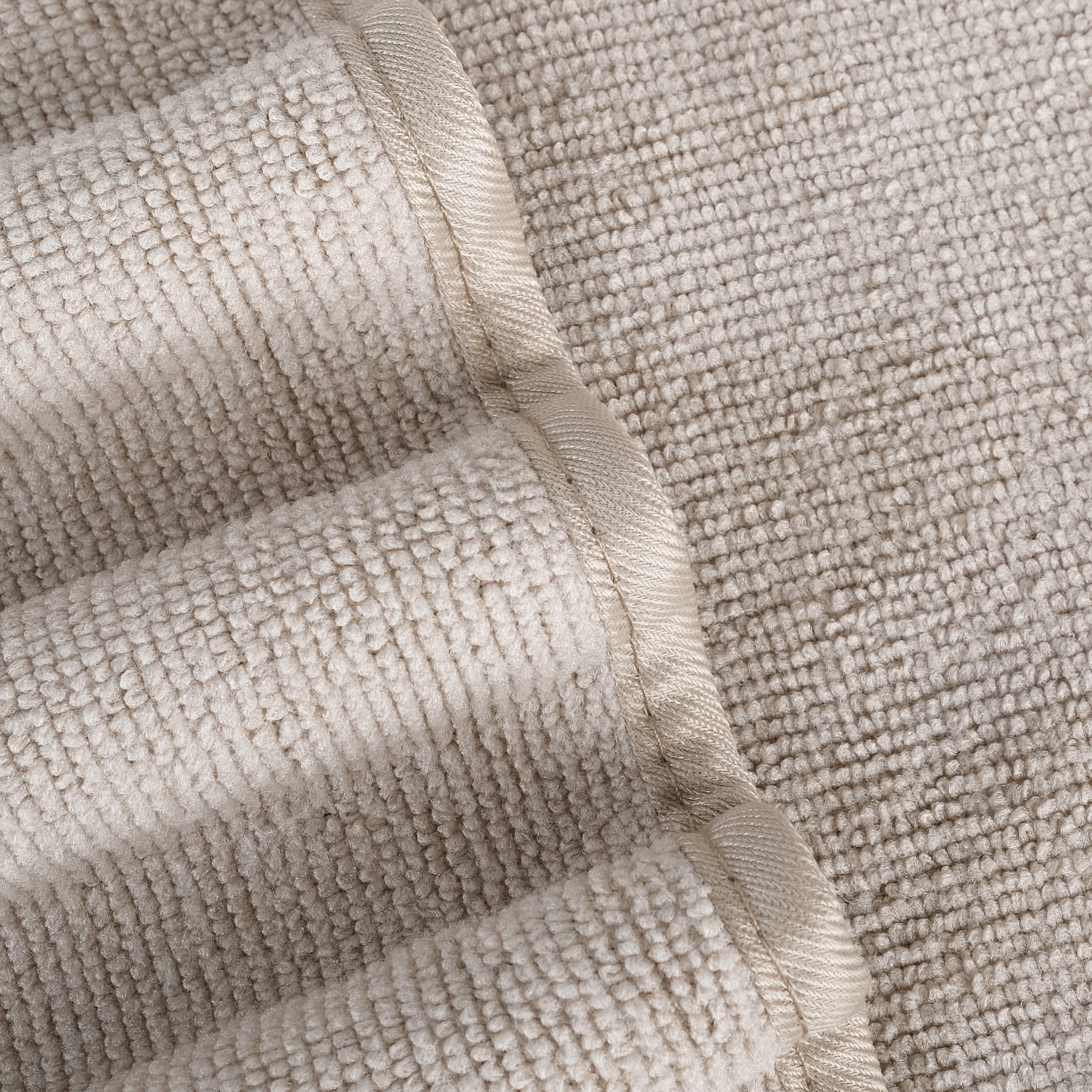 POLYTE Quick Dry Lint Free Microfiber Bath Sheet, 35 x 70 in, Pack of 2 (Beige) - Image 3