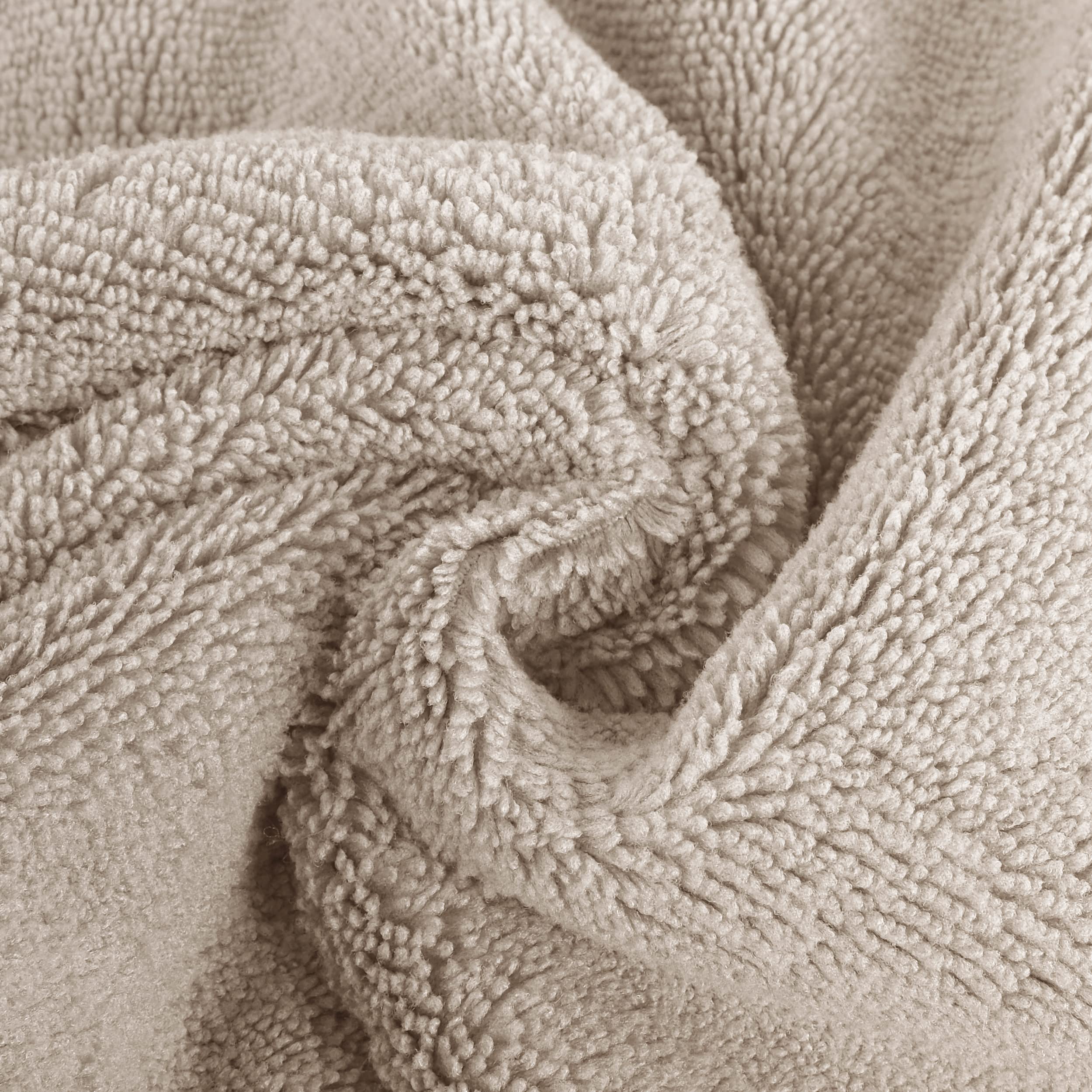POLYTE Quick Dry Lint Free Microfiber Hand Towel, 16 x 30 in, Set of 4 (Beige) - Image 3