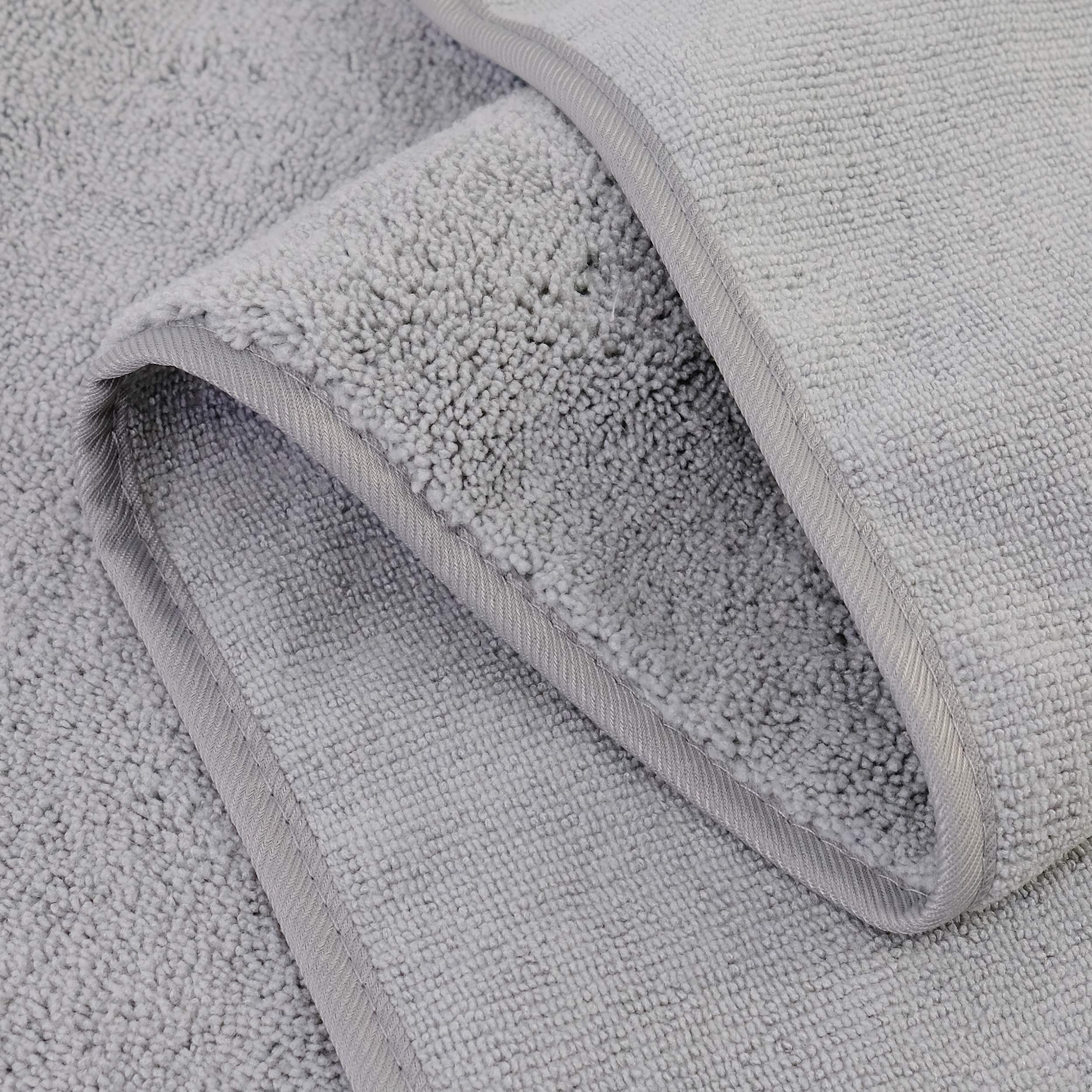 POLYTE Quick Dry Microfiber Bath Towel Body Wrap for Men, One Size (Gray) - Image 3