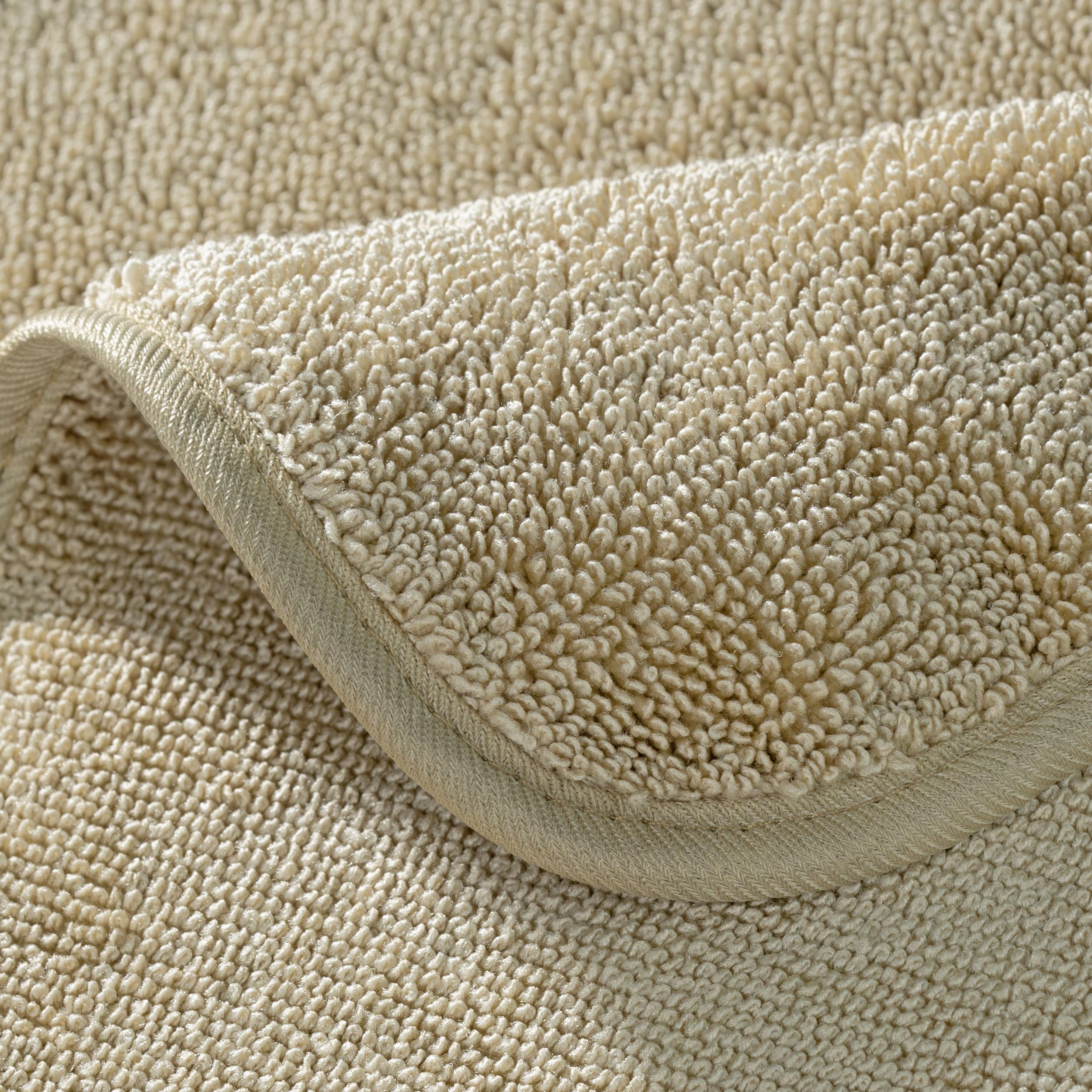 POLYTE Ring Spun Microfiber Oversize Quick Dry Lint Free Bath Towel, 60 x 30 in, Pack of 2 (Beige) - Image 4